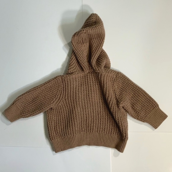 Old Navy 3-6m Walnut 100% Cotton Knit Cardigan - Picture 6 of 6